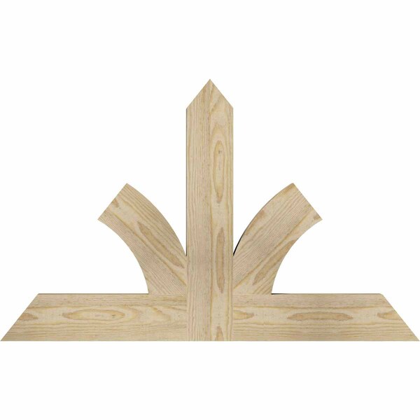 Ekena Millwork Richland Rough Sawn Timber Gable Bracket, Douglas Fir, 36"W x 23"H x 2"D x 4"F, 15/12 Pitch GBW036X23X0204RIC00RDF - main